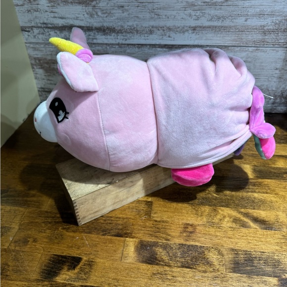 17 INCH Flip a Zoo Mushmillows  Plush Stuffed Animal Green Dragon Pink Unicorn - Picture 3 of 9